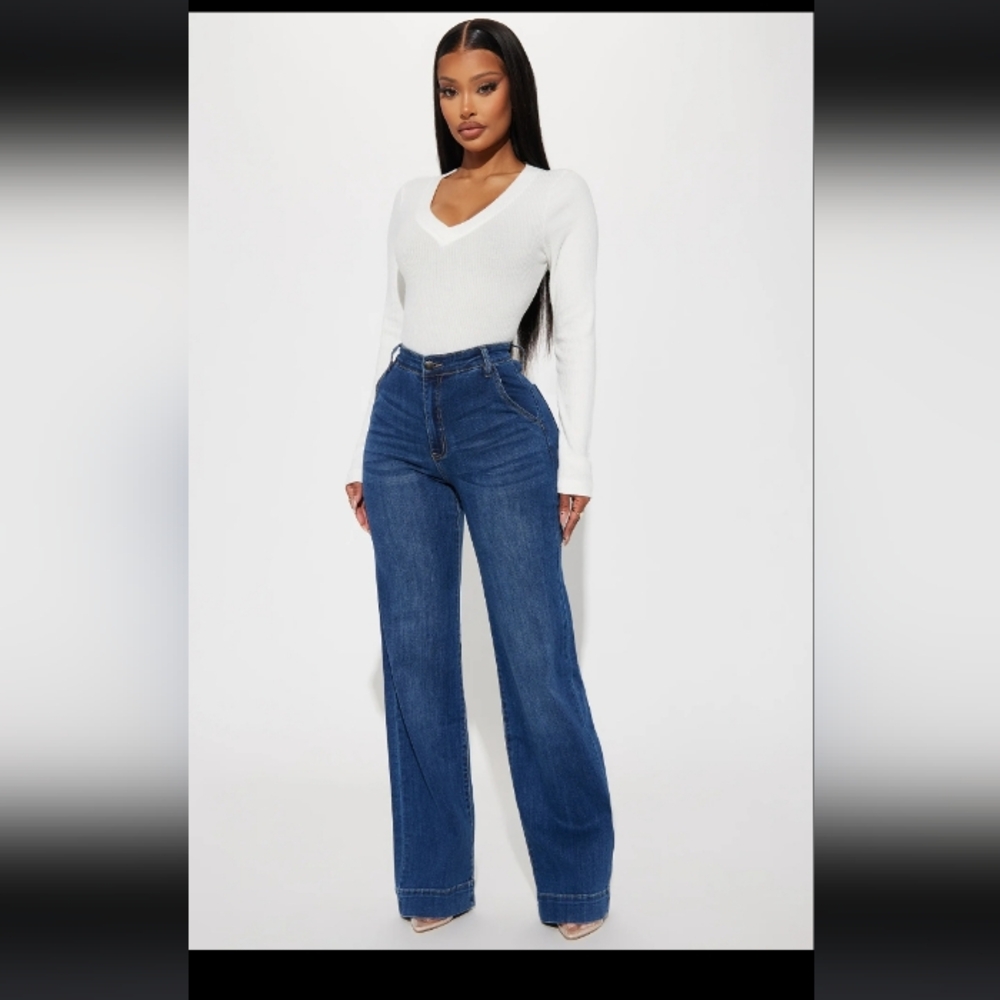 Margot Stretch Trouser Jeans - Dark Wash